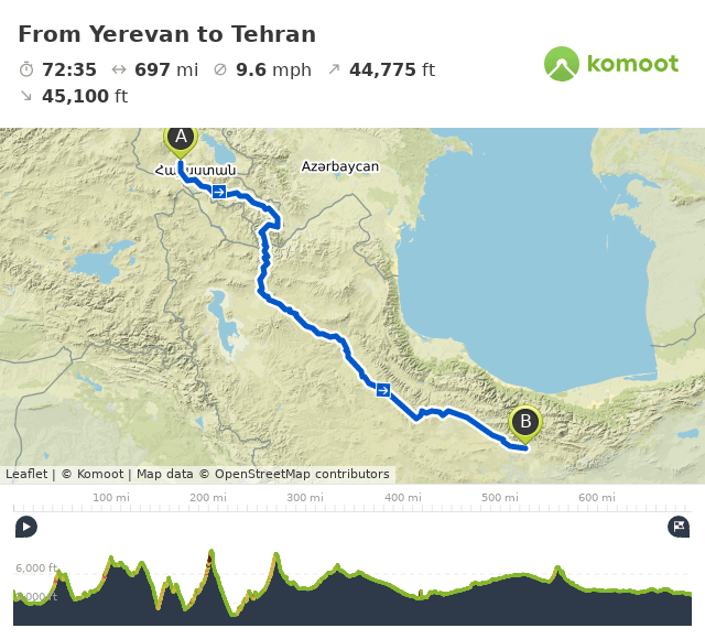 Map of North West Iran